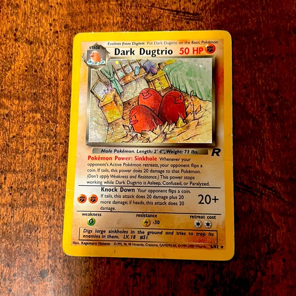 Dark Dugtrio Pokmon Card